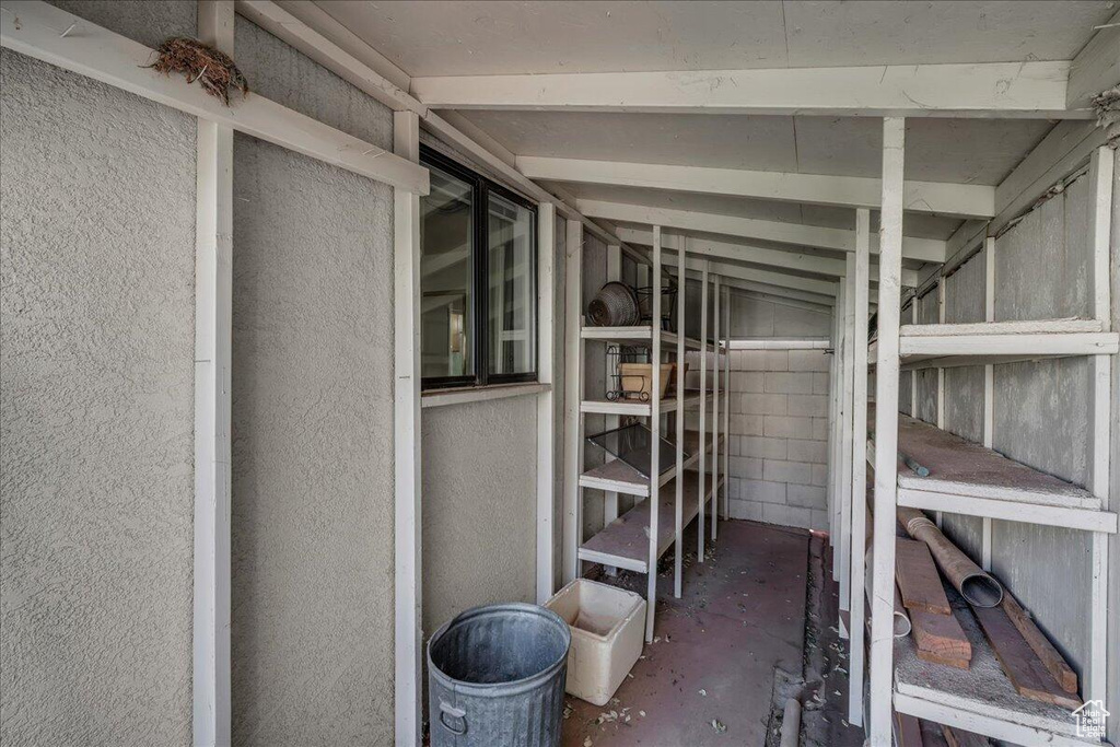 View of storage area