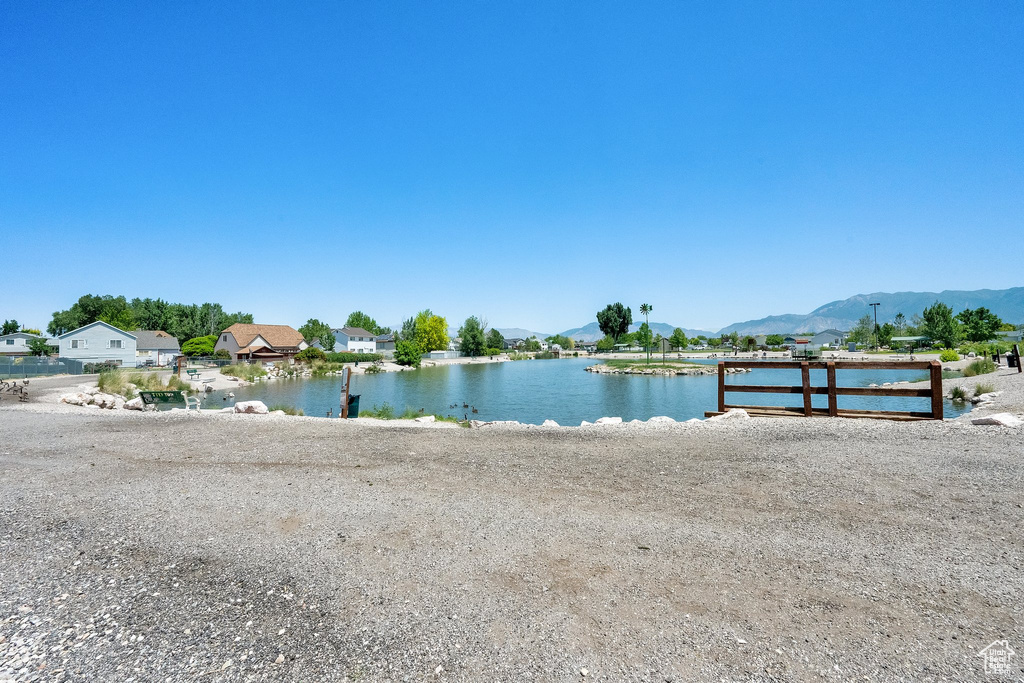 Water view with a mountain backdrop