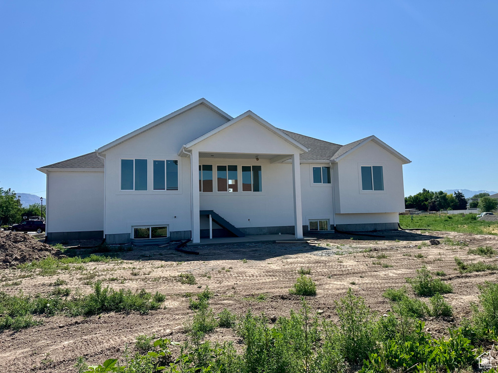 Rear view of house