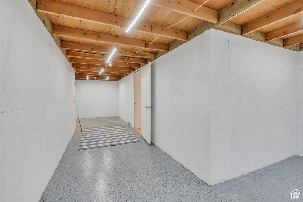 View of finished basement
