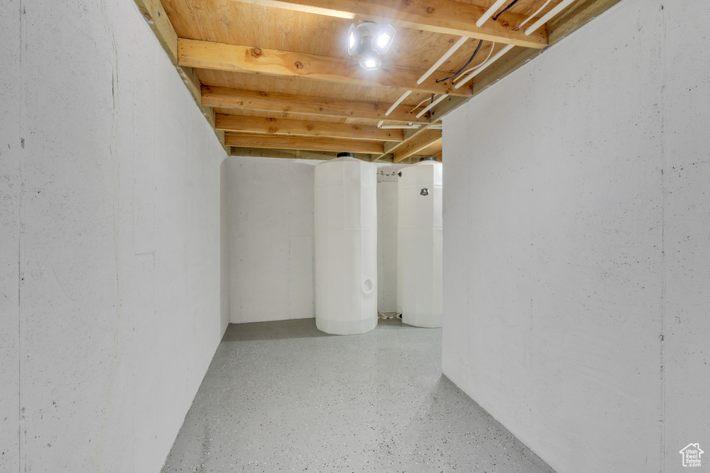 View of unfinished basement