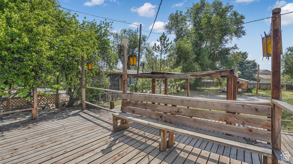 View of wooden terrace
