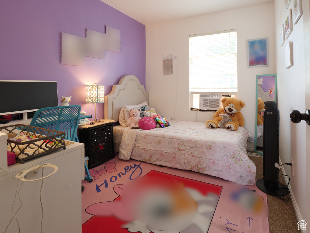 Bedroom featuring carpet flooring