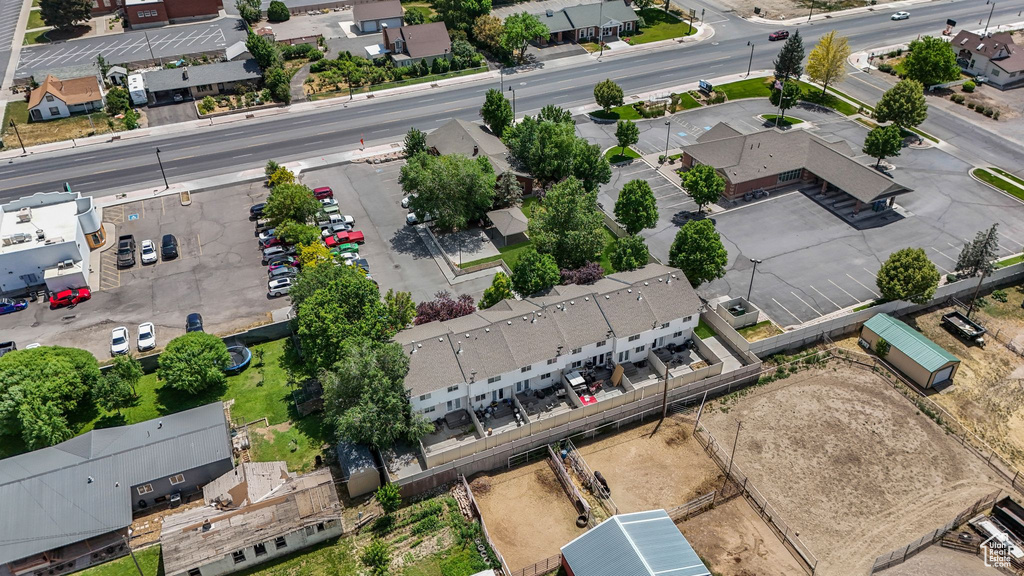 Aerial view of residential area