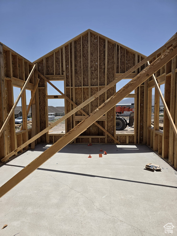View of unfinished attic