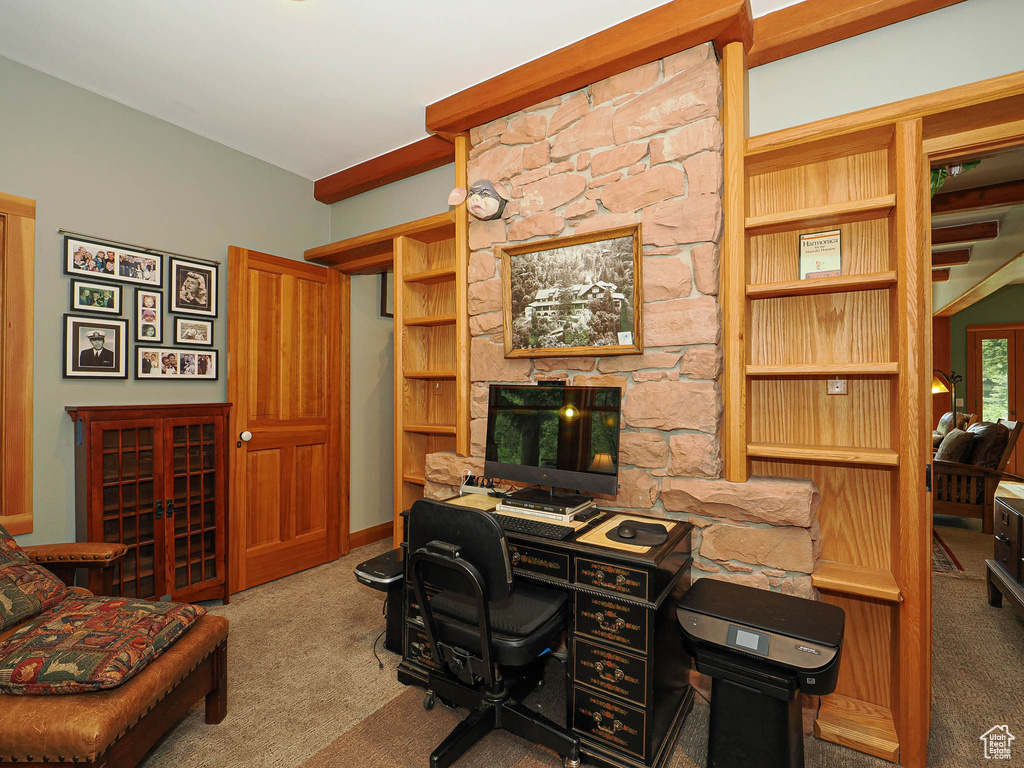 View of carpeted office