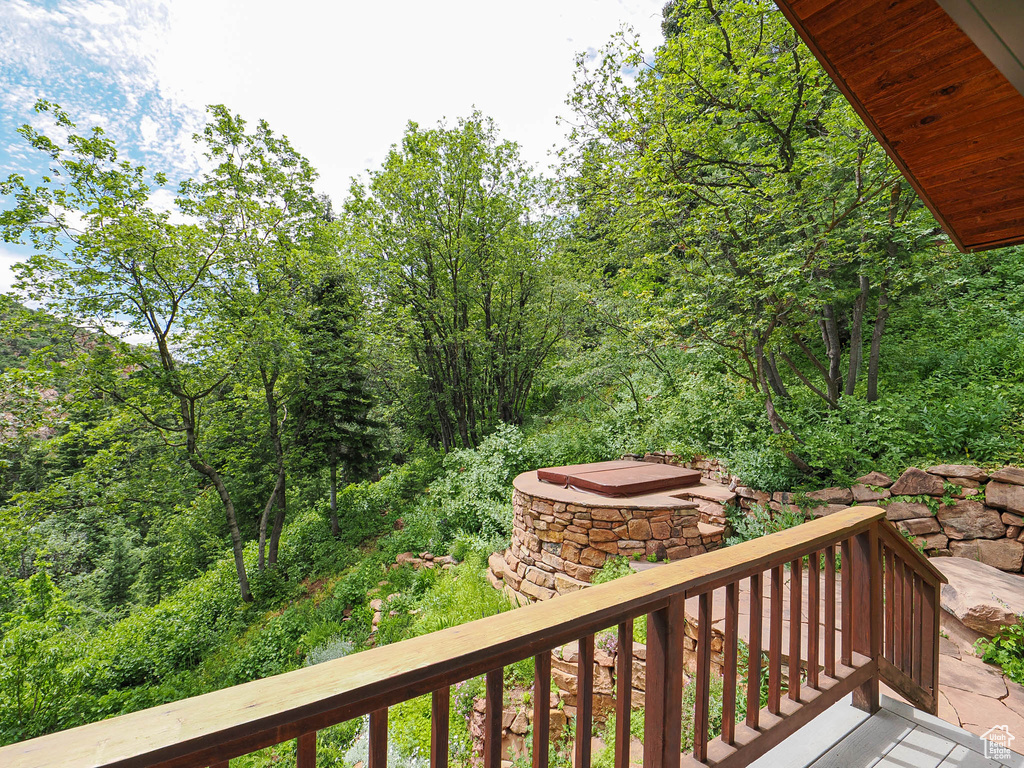 View of wooden terrace