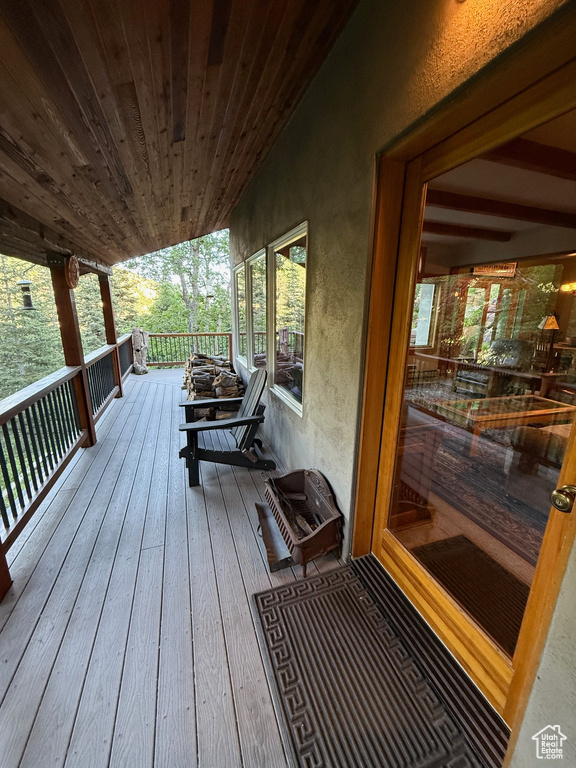 View of wooden terrace