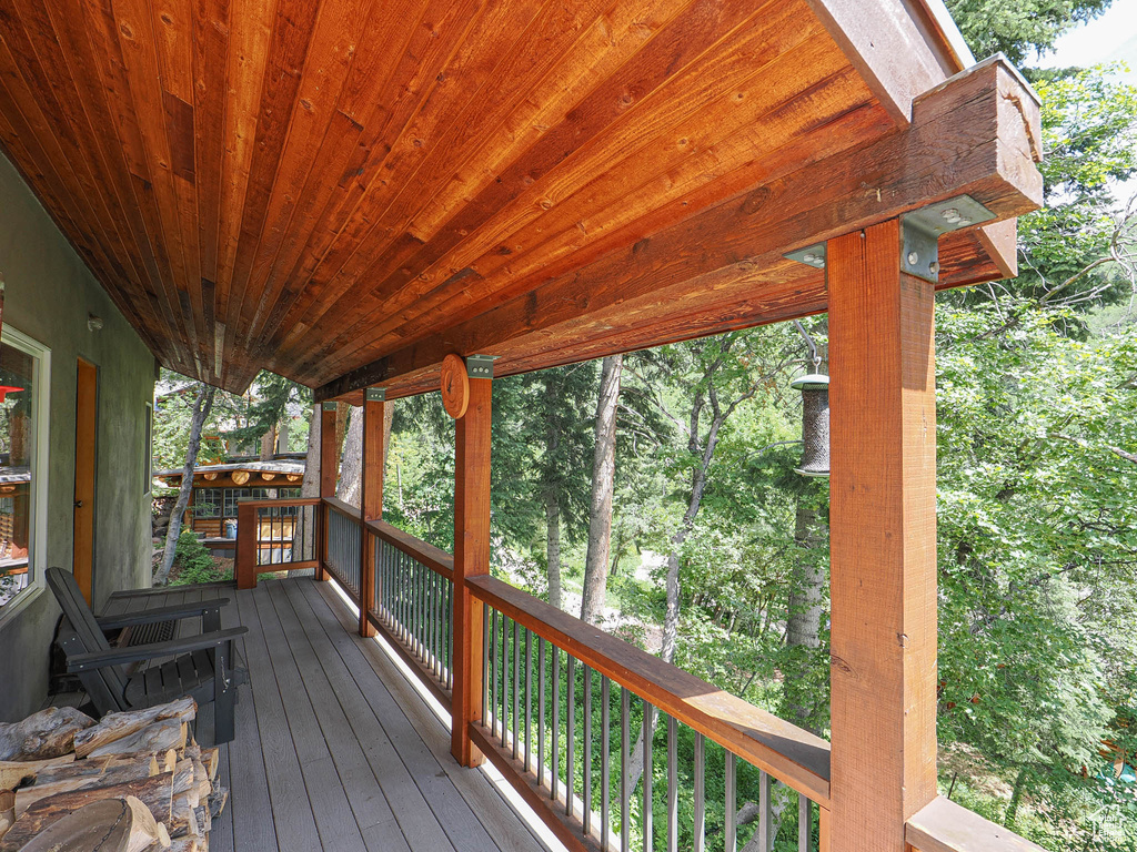 View of wooden terrace