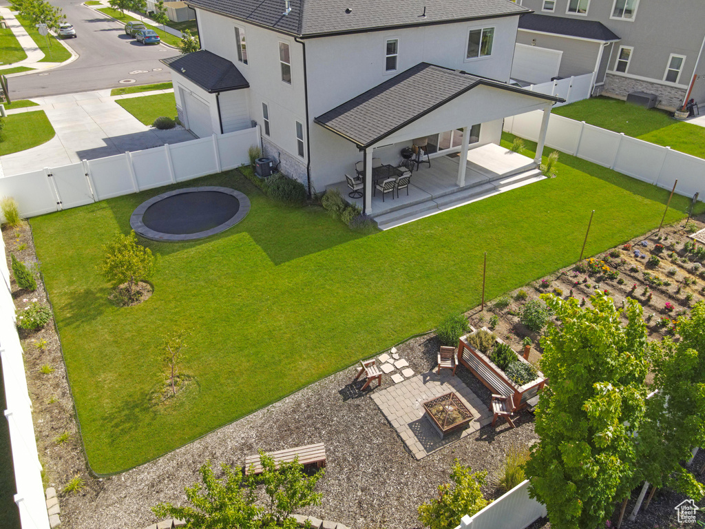 Aerial view of property and surrounding area