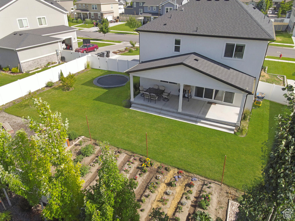 Aerial view of residential area