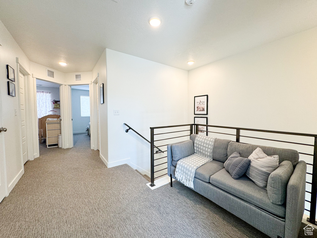 Bedroom featuring carpet floors and recessed lighting