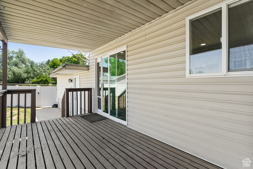 View of deck