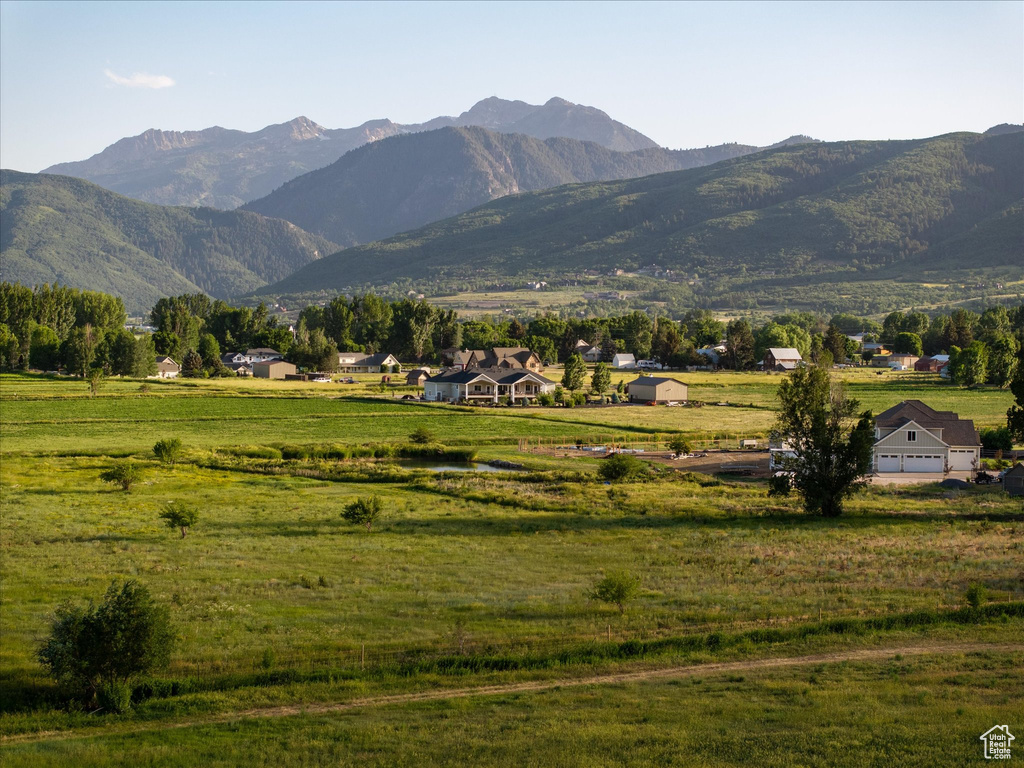 Mountain view featuring rural landscape