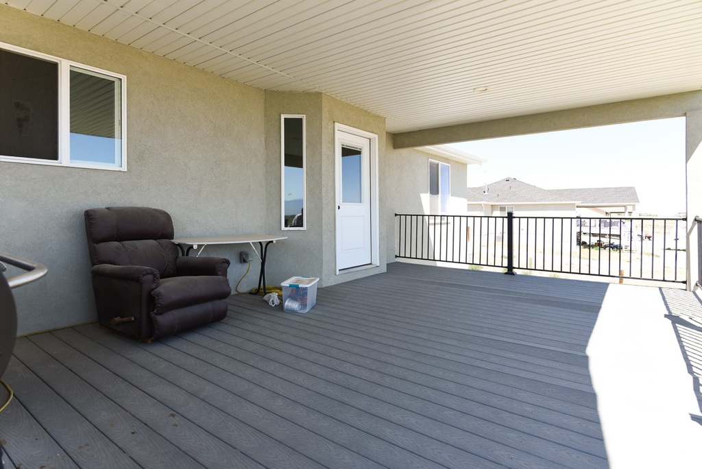 View of wooden deck