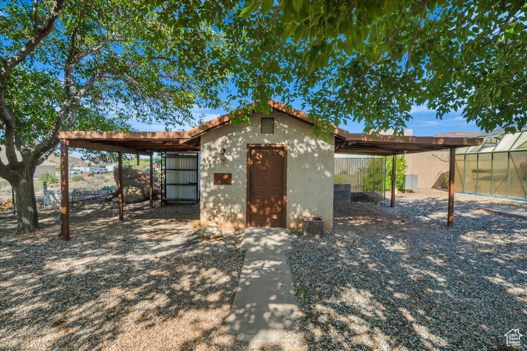 View of outbuilding