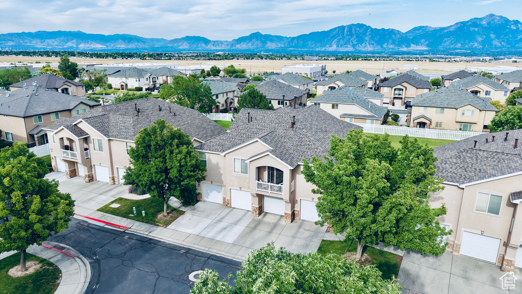 Mountain view featuring nearby suburban area