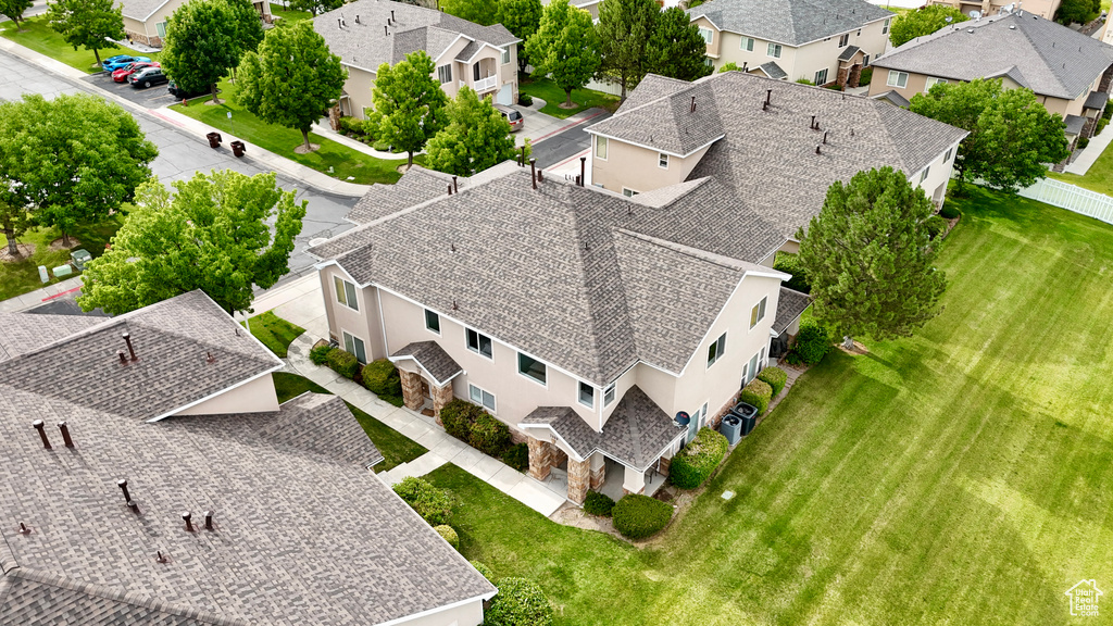 Aerial view of residential area