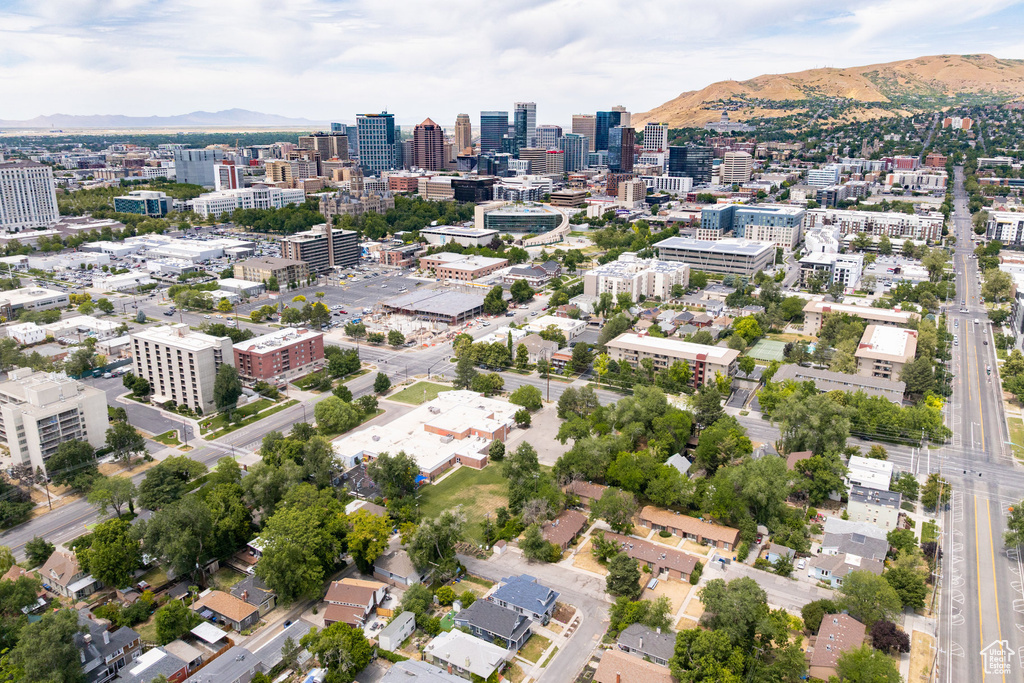 View of urban area featuring a mountainous background