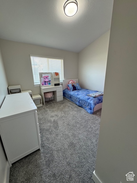Bedroom with carpet floors