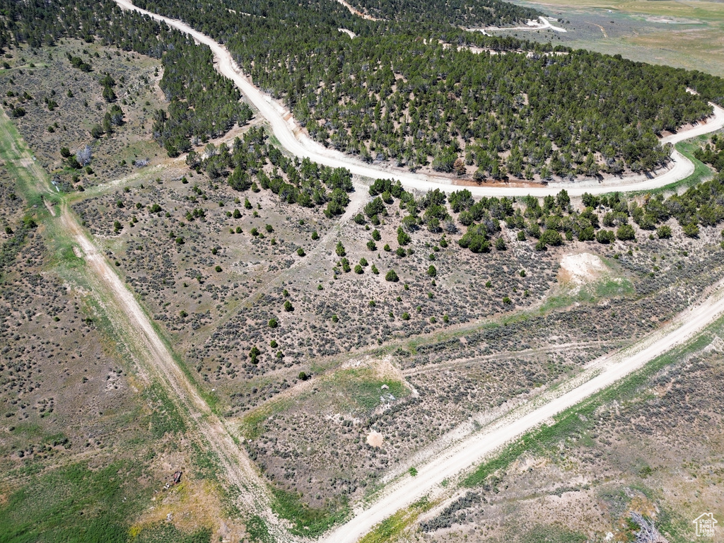 Aerial view of property and surrounding area with rural landscape