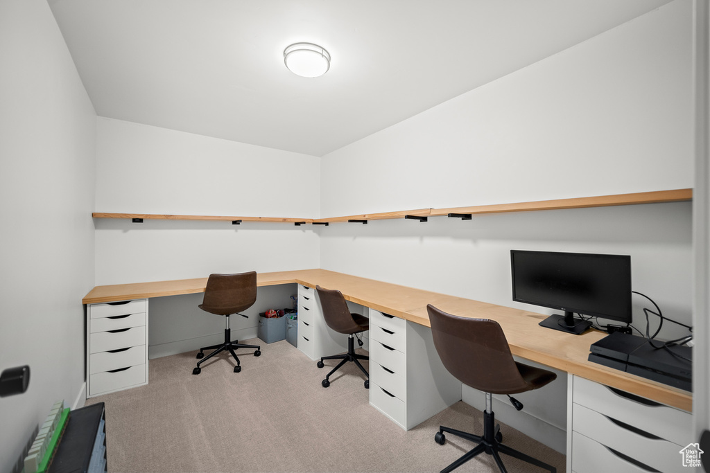 View of carpeted office space