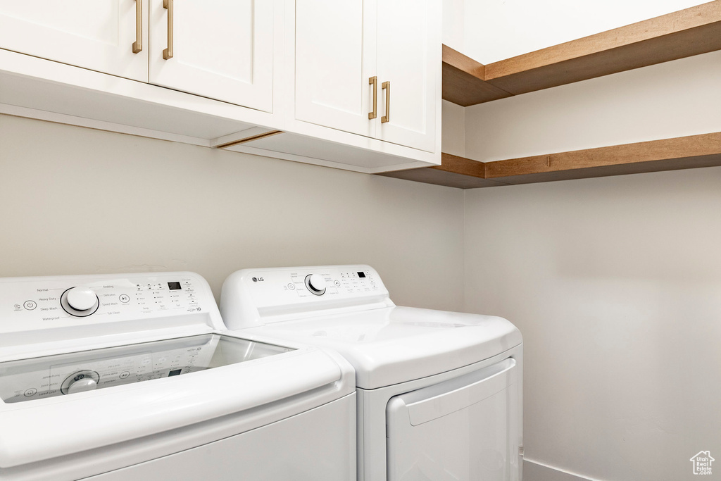 Laundry room with separate washer and dryer