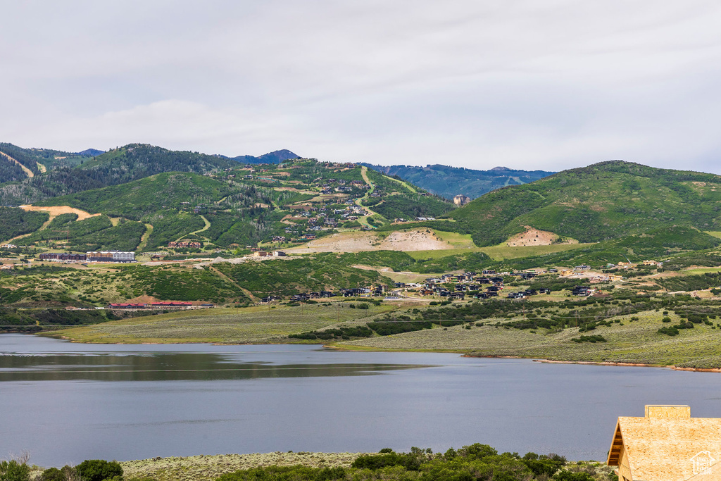 Mountain view with a nearby body of water