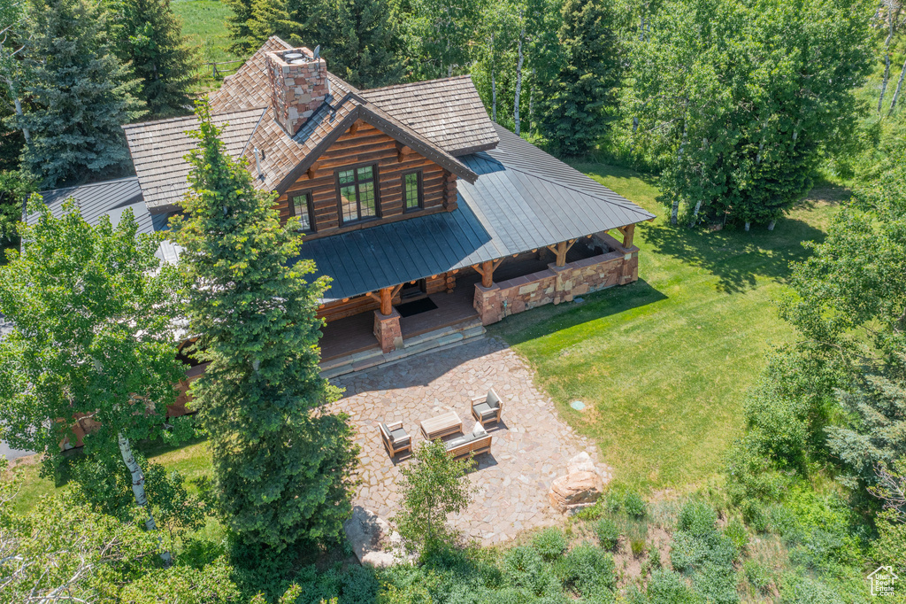View from above of property