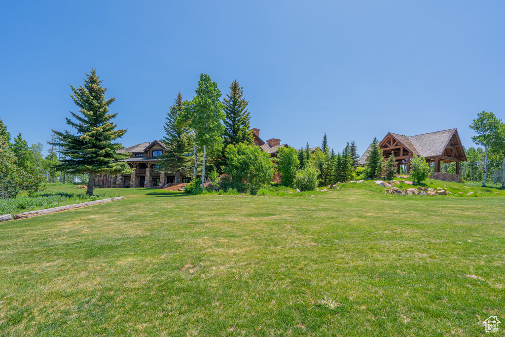 View of green lawn