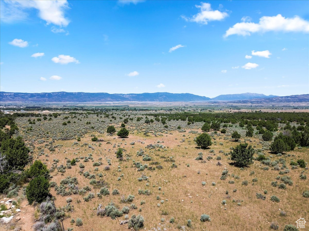 Mountain view featuring a desert landscape