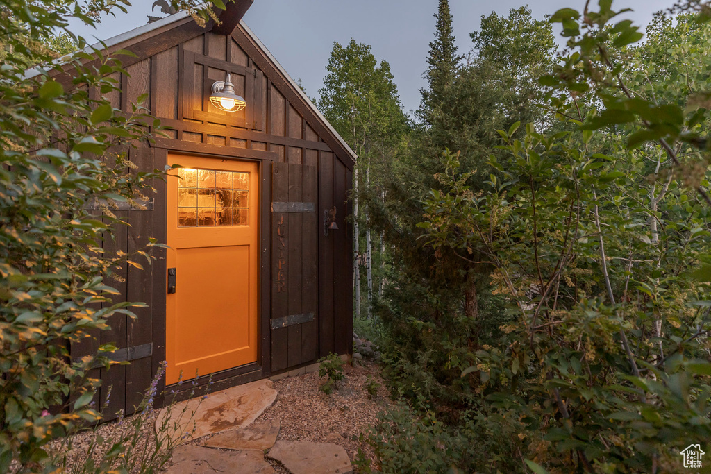 View of outbuilding