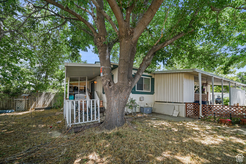 Rear view of property