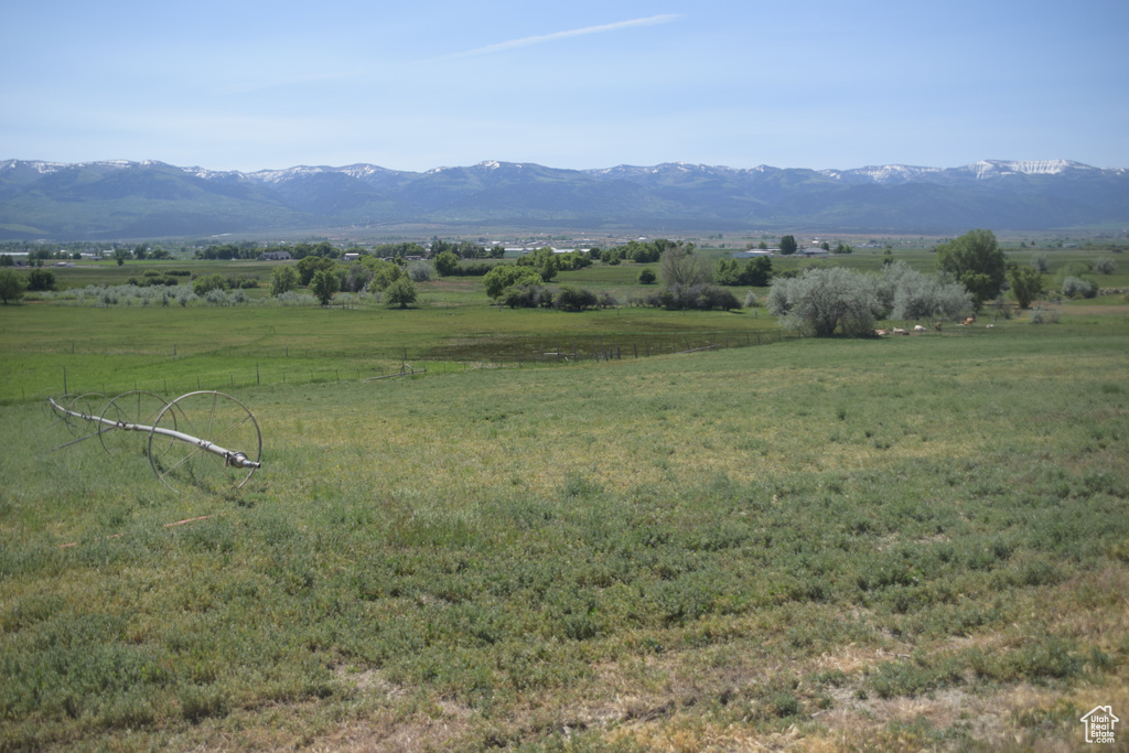 Mountain view with rural landscape