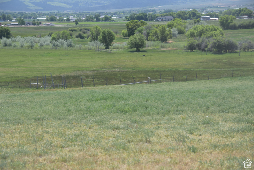 View of mountain background with rural landscape