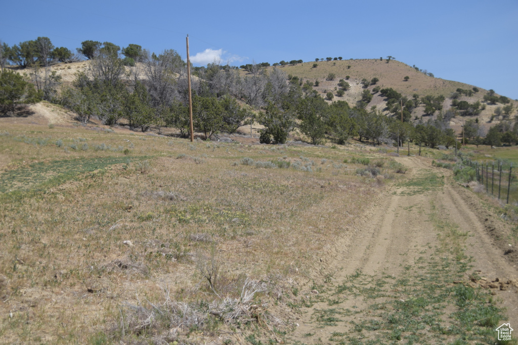 Mountain view with rural landscape