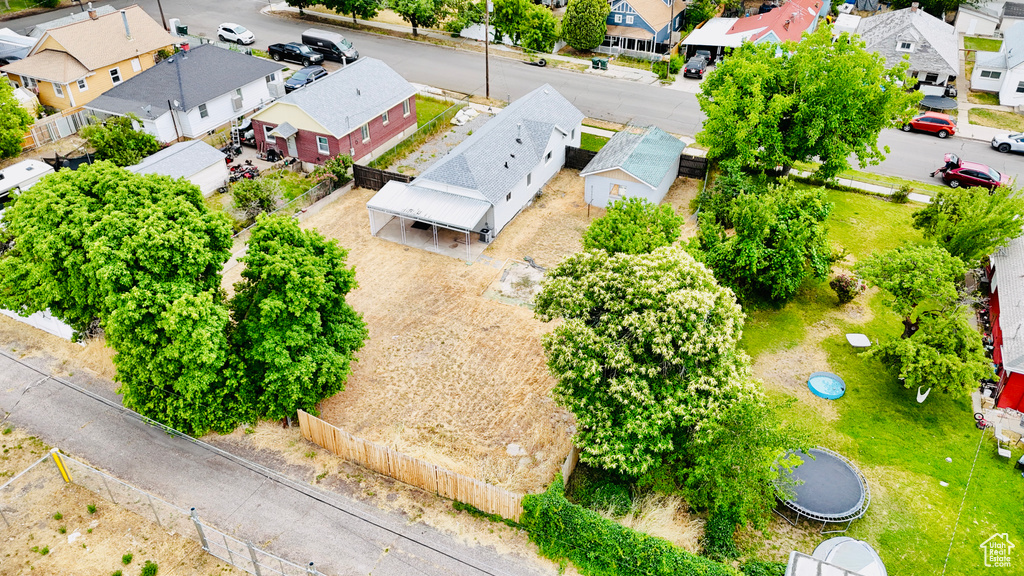 Aerial view of residential area
