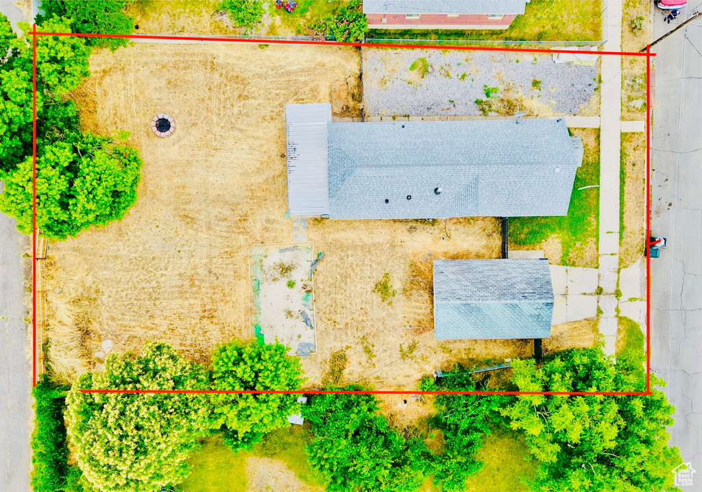 View of property location with property parcel outlined