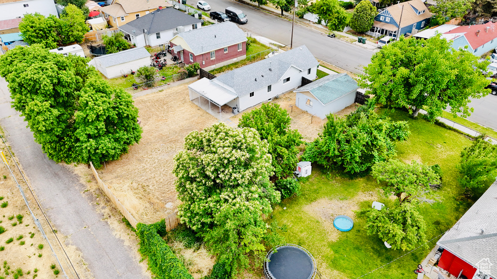 Aerial view of residential area