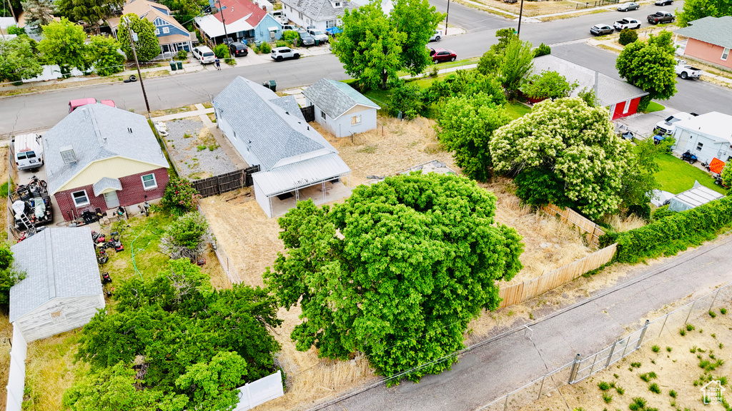 Aerial view of residential area