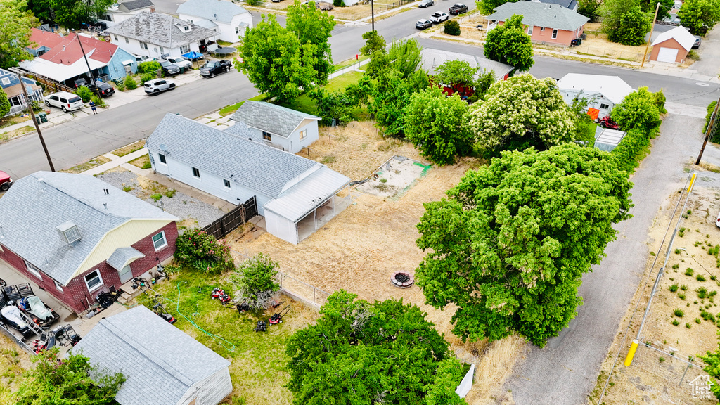 Aerial view of residential area