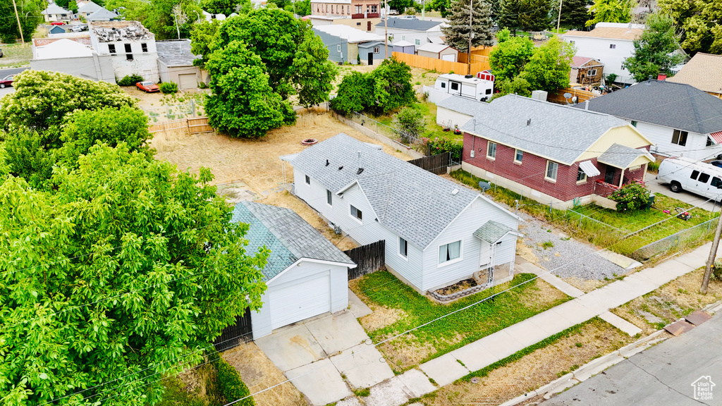 Aerial view of residential area