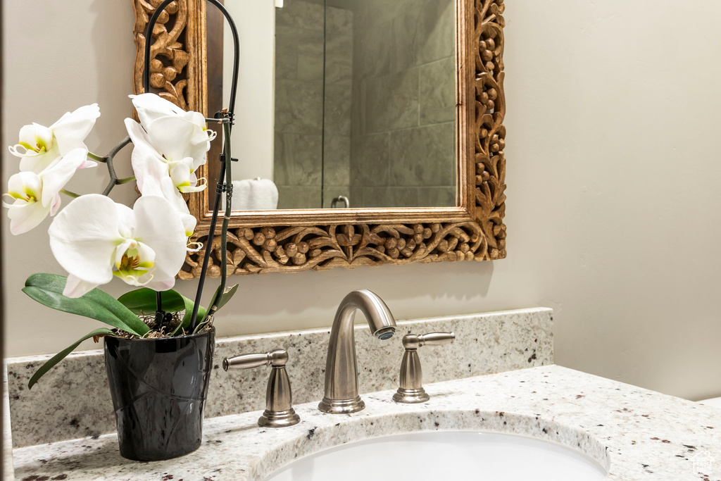 Bathroom view of vanity