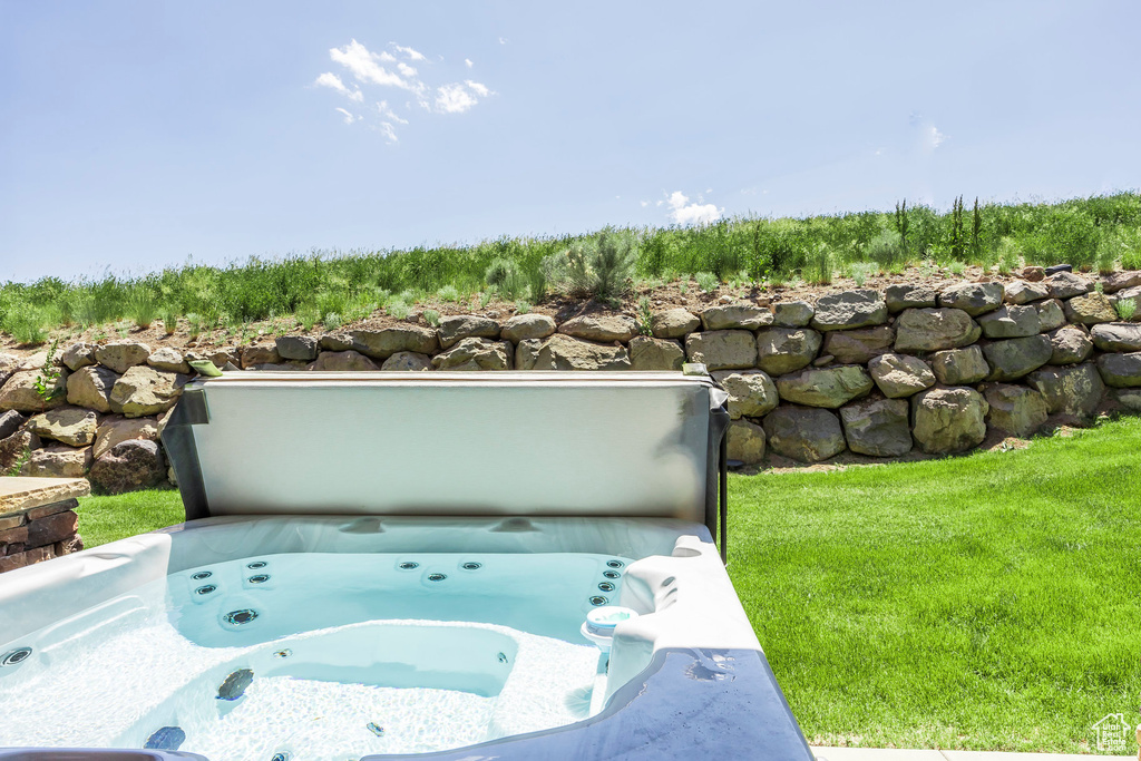 Exterior view of a hot tub
