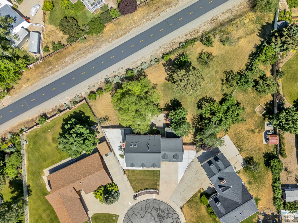 Aerial view of residential area