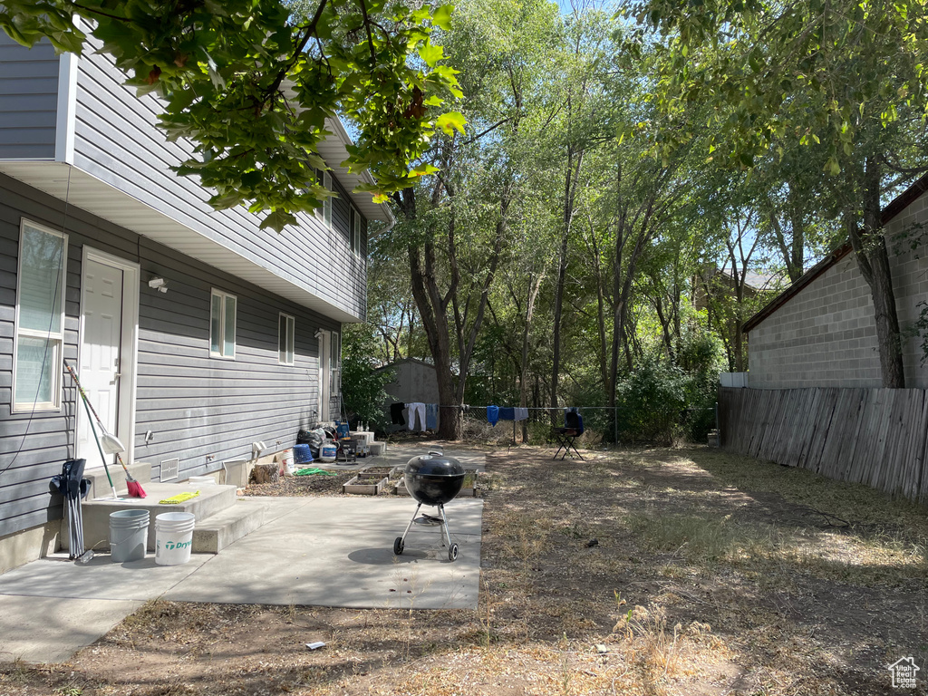 View of yard featuring a patio