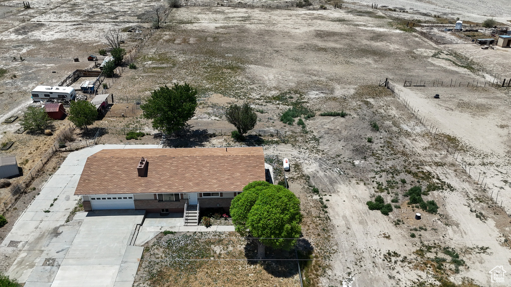 View from above of property