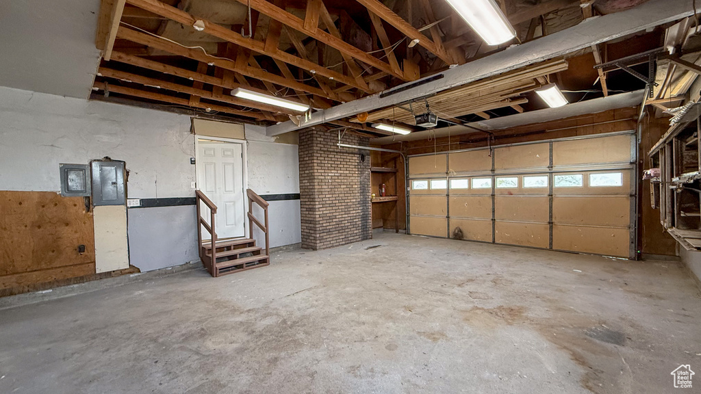 Garage with electric panel