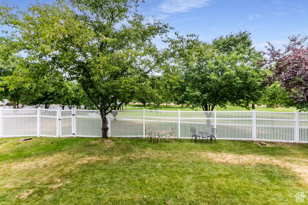 View of fenced yard