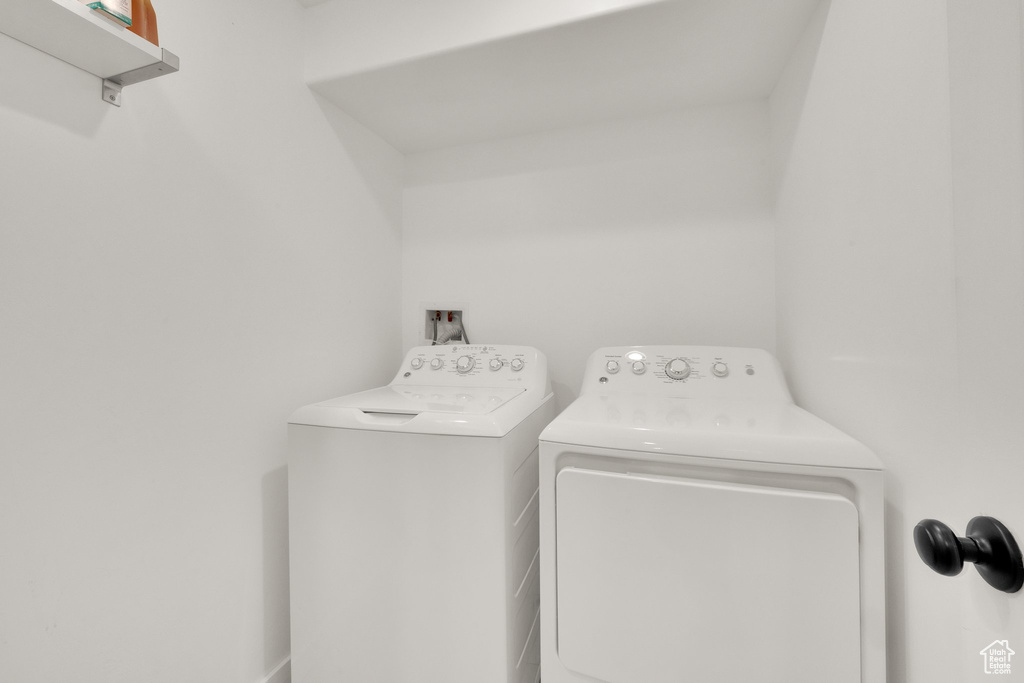 Laundry area featuring washer and dryer